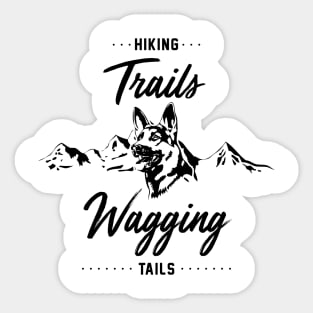 Hiking Trails Wagging Tails Sticker